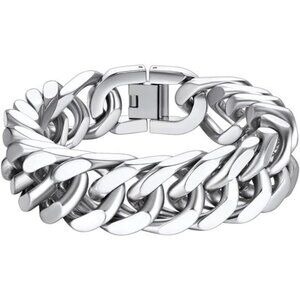 Richsteel Bracelets for Men Cuban Link Chain Bracelets Gift for Friends